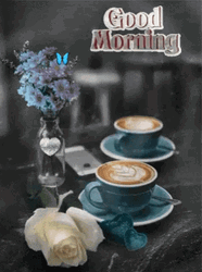 Aesthetic Coffee Mugs Happy Good Morning  GIF