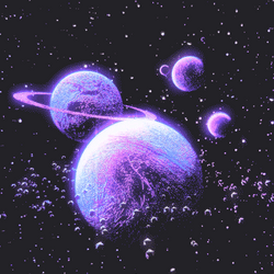 Aesthetic Minimalist Trippy Planets GIF