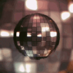 Aesthetic Rose Gold Shinning Disco Ball GIF