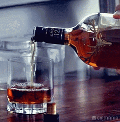 Aesthetic Whiskey Bottle And Glass GIF