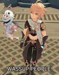 Aether Genshin Impact Wazzup People GIF