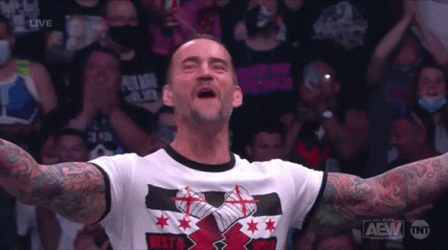 AEW CM Punk Flying Kiss GIF