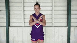 AFL Woman Shaking Head No Deal GIF