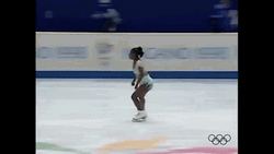 African Girl Ice Skating GIF