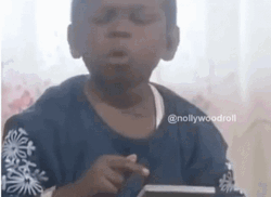African Kid Computing GIF