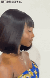 African Lady Feeling Cute With Her Hair GIF