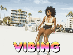 Afro Haired Singer Jasmine Goode Vibing GIF