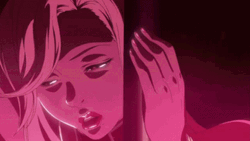 Afro Samurai Female Character Licking Pole GIF