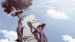 Afro Samurai Smoking While Walking GIF