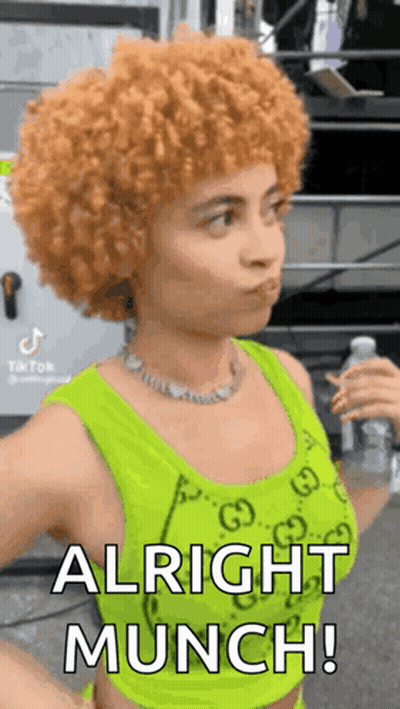 Afro Woman Neon Green Tank Top And Necklace GIF