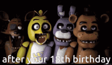 After 18 Birthday Creepy Teddy Bear Friends  GIF
