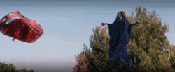 Agatha Harkness Dodging Flying Car GIF