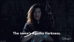 Agatha Harkness Petting A Cat GIF