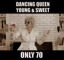 Age 70 Young And Sweet Happy Birthday Queen GIF