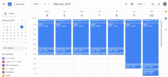Agenda Google Calendar GIF