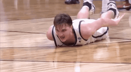 Aggies Basketball Player Lying Down GIF