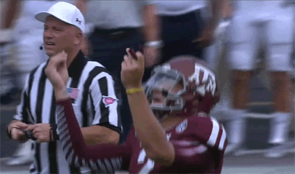 Aggies Player Looking Up GIF