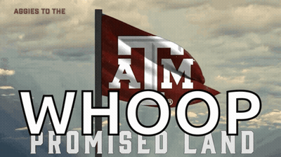 Aggies to the Whoop Promised Land Flag Poster
