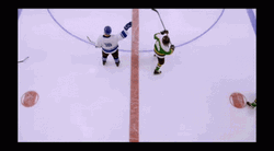 Aggressive Shoresy Attacking In Hockey Game GIF