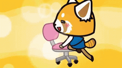 Aggretsuko Playing Horror Anime GIF