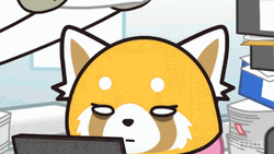 Aggretsuko Retsuko Book On Head GIF