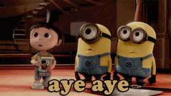 Agnes And Minions Aye Aye GIF