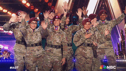 AGT Soldiers Waving See Ya GIF