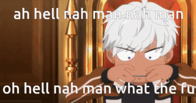 Ah Hell Nah Man-Nah Man Cartoon GIF