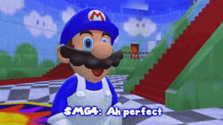 Ah Perfect Blue Mario GIF