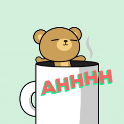 Ahhh Animated Cute Bear Relaxing GIF