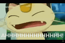 Ahhhh Scared Pokemon Meowth GIF