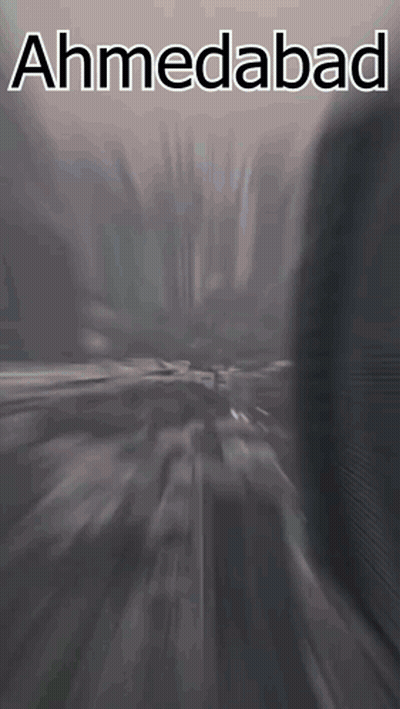 Ahmedabad On Black Background GIF