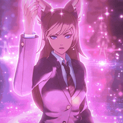 Ahri Anime Glowing And Releasing Sparkling Dust