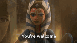 Ahsoka Tano Star Wars You're Welcome GIF