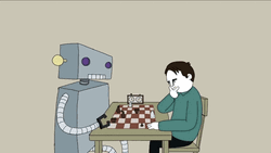 AI Robot Human Chess Game GIF