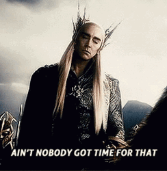 Ain't Nobody Got Time For That King Thranduil GIF