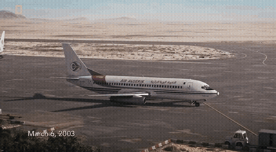 Air Algerie Plane On Runway 2003 GIF