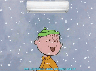 Air Conditioning Snow Charlie Brown GIF