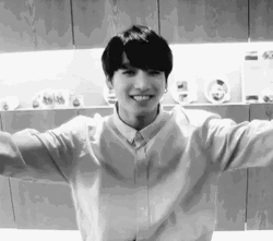 Air Hug Happy Smiling BTS Jungkook GIF