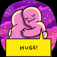 Air Hug Human Blob Cartoon Love GIF