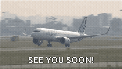 Airbus Plane Taking Off See You Soon GIF