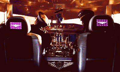 Airplane Cockpit With B Letter GIF