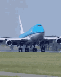 Airplane Fast Landing GIF