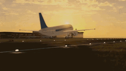 Airplane Flying Incredible Sunset Sky GIF