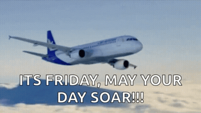 Airplane Flying With It's Friday May Your Day Soar GIF