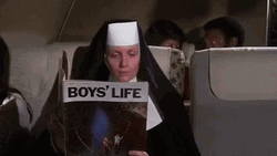 Airplane Movie Nuns Life GIF