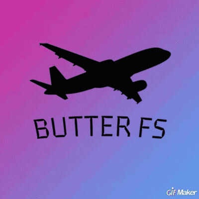 Airplane Silhouette With Butter FS GIF