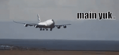 Airplane Taking Off From Airport Runway Main Yuk GIF