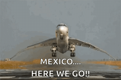 Airplane Taking Off Mexico Here We Go GIF
