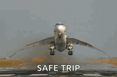 Airplane Taking Off Safe Trip GIF